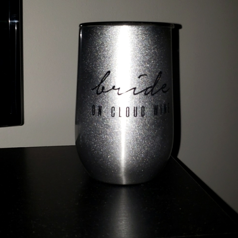 NEW BRIDE  TUMBLER  MUG... new silver mug